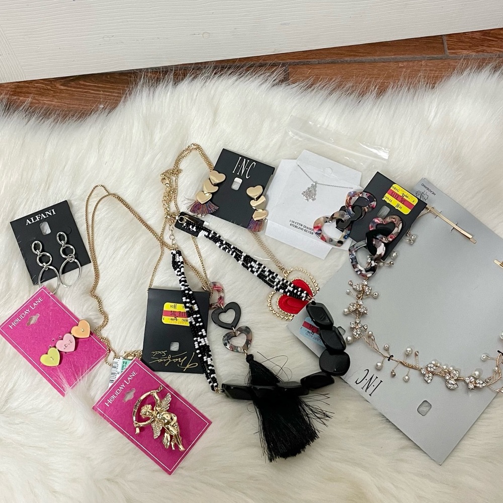 NEW Lot of 10 jewelry Macy’s earrings bracelets necklace etc